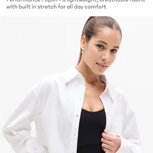 Athleta Crisp White Collared Shirt